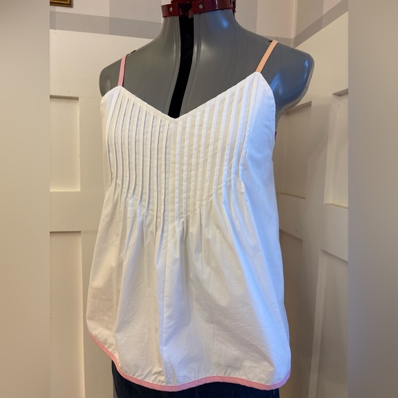 Funky White Camisole with Pink Straps Size Large - Picture 6 of 9
